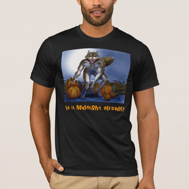 Camiseta Hombre lobo en remiendo de la calabaza (Anverso)