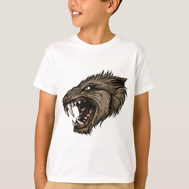 Camiseta Hombre lobo enojado (Anverso)