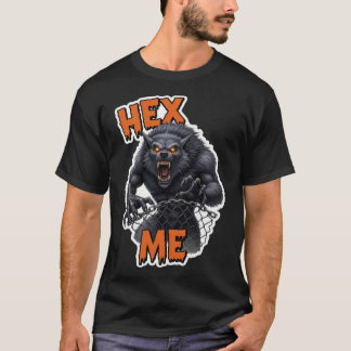Camiseta Hombre lobo furioso con ojos brillantes y colmillo