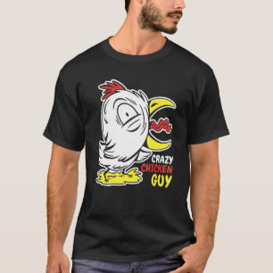 Camiseta Hombre Loco de las Gallinas Pollos
