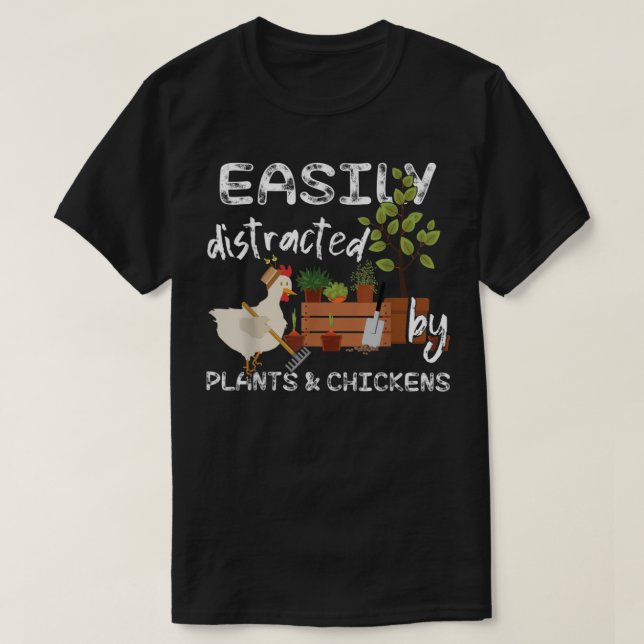 Camiseta Hombre loco de pollo (Diseño del anverso)