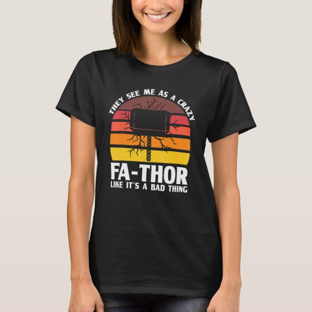 Camiseta Hombre loco padre como si fuera algo malo papá (Anverso)
