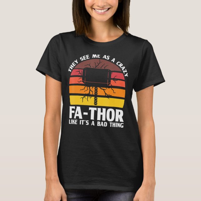 Camiseta Hombre loco padre como si fuera algo malo papá (Anverso)