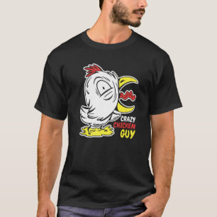 Camiseta Hombre Loco Tipo Pollo Pollos