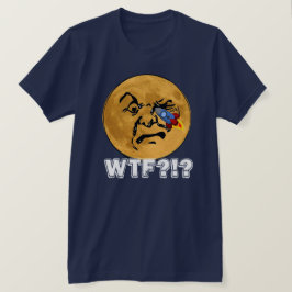Camiseta Hombre Luna viejo divertido "WTF?!?" recibe cohete