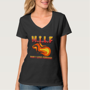 Camiseta Hombre M I L F amo Fireball Eclipse dicho cita