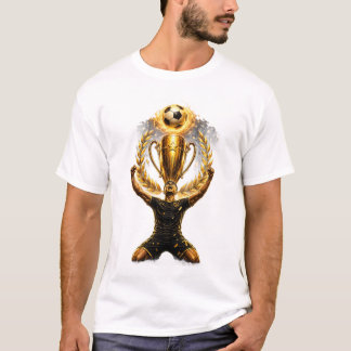 camiseta hombre manga corta diseño de trofeo de fú