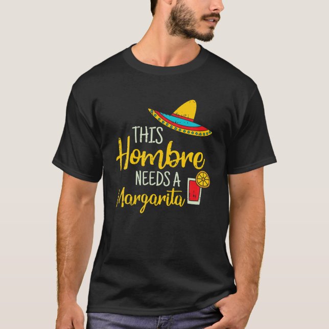 Camiseta Hombre Margarita Mexicana Fiesta Funny Cinco De Ma (Anverso)