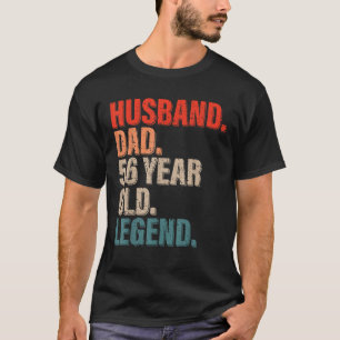 Camiseta Hombre Marido Papá 56 años Leyenda Vintage 56th B