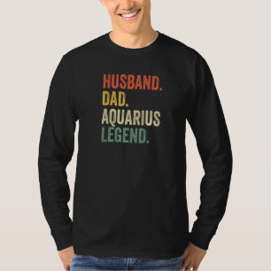 Camiseta Hombre Marido Papá Aquarius Leyenda Astrología Zod
