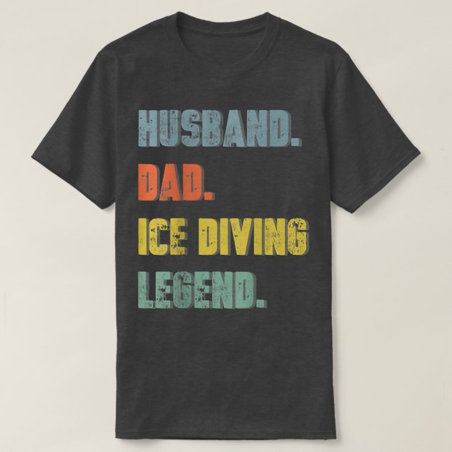 Camiseta Hombre Marido Papá Hielo Leyenda de buceo Padre Vi (Diseño del anverso)