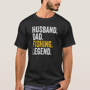 Camiseta Hombre Marido Papá Leyenda de Pesca Pescador Papá