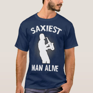 Camiseta Hombre más sano vive músico de diversión saxofón