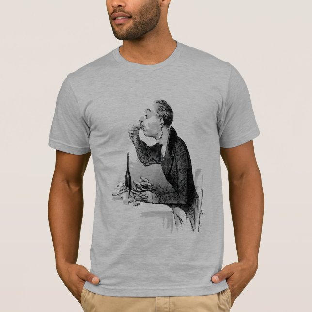 Camiseta Hombre Mayor comiendo ostiones (Anverso)