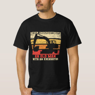 Camiseta Hombre Mayor Con Excavadora