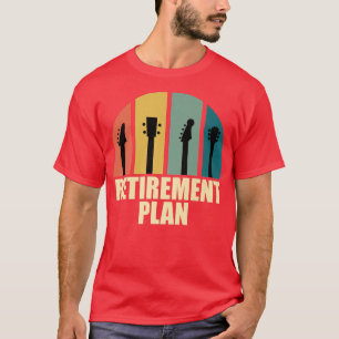 Camiseta Hombre mayor con músico jubilado de guitarra Retro