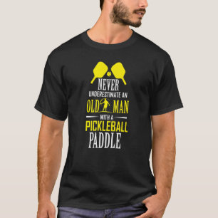 Camiseta Hombre Mayor Con Palas De Pickleball Para Hombres