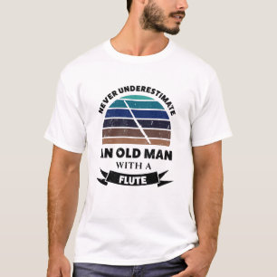 Camiseta Hombre mayor con papá flautista y gracioso regalo
