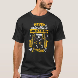 Camiseta Hombre mayor de instrumentos saxofonistas saxofóni