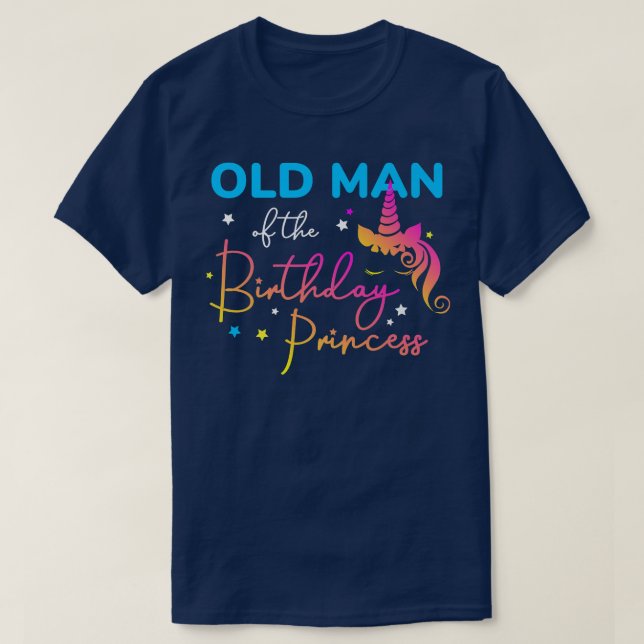 Camiseta Hombre mayor de la princesa cumpleaños Día de la m (Diseño del anverso)