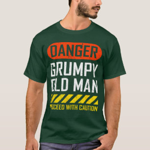 Camiseta Hombre Mayor Gruñón Peligro Divertido Dicho Sarcás