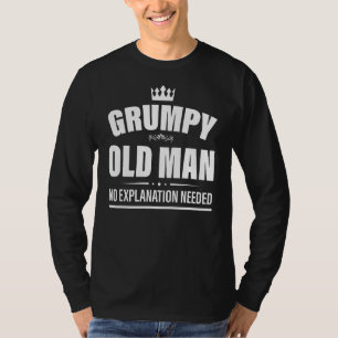 Camiseta Hombre Mayor gruñón que no necesita explicación