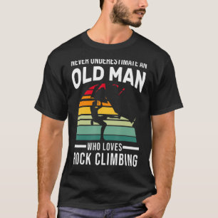 Camiseta Hombre Mayor Que Ama La Escalada De Rock Rock