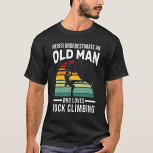 Camiseta Hombre Mayor Que Ama La Escalada De Rock Rock