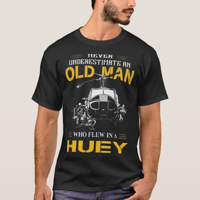 Camiseta Hombre Mayor Que Huyó De Huey (Anverso)