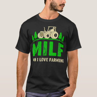 Camiseta Hombre Me Encanta Cultivar Graciosos Tractores Agr