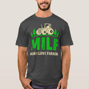 Camiseta Hombre Me Encanta Cultivar Graciosos Tractores Agr