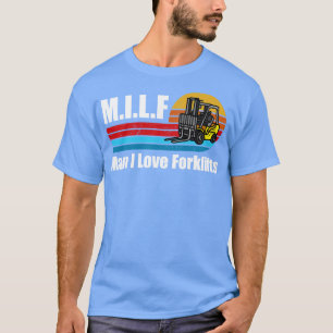 Camiseta Hombre me encanta el elevador de horquilla retro v