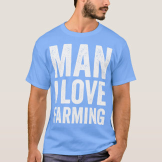 Camiseta hombre me encanta la agricultura.