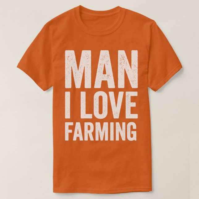 Camiseta hombre me encanta la agricultura. (Diseño del anverso)