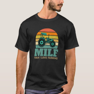 Camiseta Hombre, me encanta la agricultura-M.I.L.F-Funny di