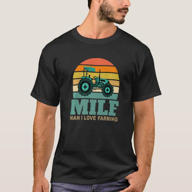 Camiseta Hombre, me encanta la agricultura-M.I.L.F-Funny di (Anverso)