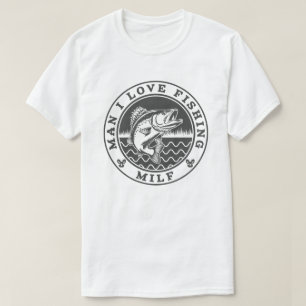 Camiseta Hombre, me encanta pescar humor divertido