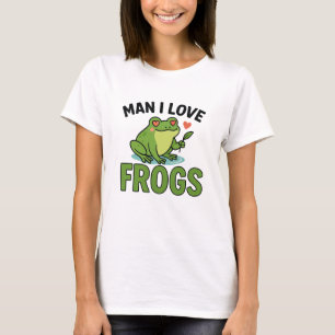 Camiseta Hombre me encantan las ranas - Gracioso y moderno 