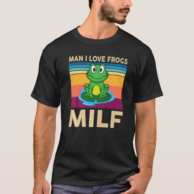 Camiseta Hombre Me Encantan Las Ranas Niños Pequeños Herman (Anverso)