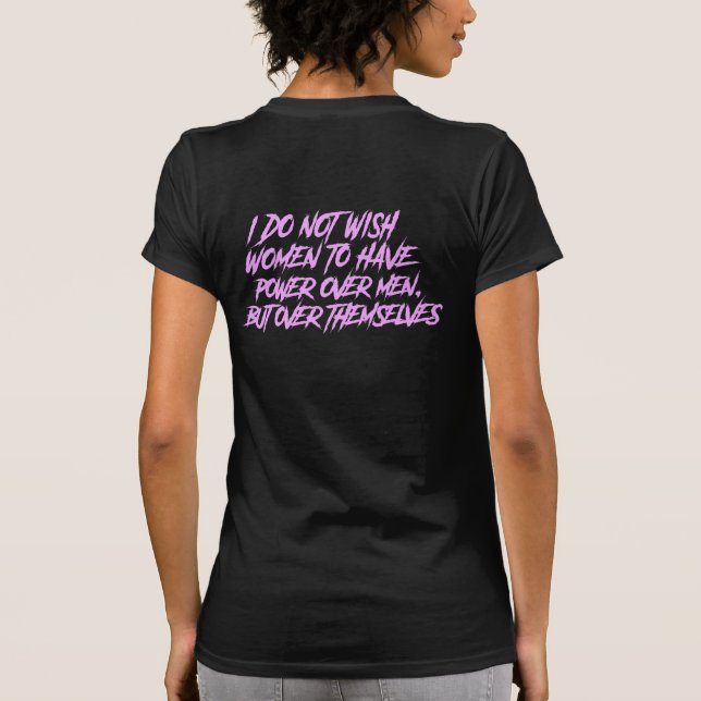Camiseta Hombre, me siento como una mujer con un solo lanza (Reverso)