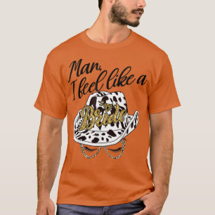 Camiseta Hombre me siento como una novia retro Gorra de vaq
