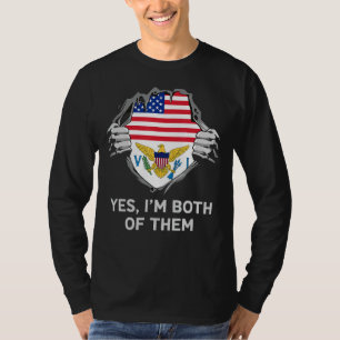 Camiseta Hombre medio americano medio isleño de las Islas V