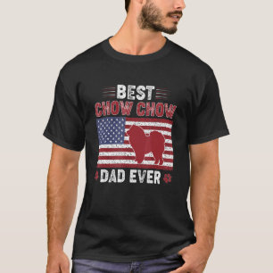 Camiseta Hombre Mejor Chow Chow Papá Jamás Bandera American