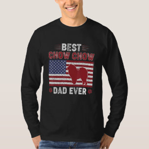Camiseta Hombre Mejor Chow Chow Papá Jamás Bandera American