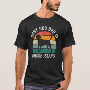 Camiseta Hombre Mejor Papá Perro En Rhode Island Dog