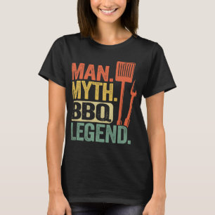 Camiseta Hombre Mente Mito BBQ Leyenda Barbacoa Grilling Da