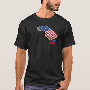 Camiseta Hombre Mente Mito Cornhole Leyenda Bandera Hole D