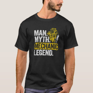 Camiseta Hombre Mente Mitos Leyenda Mecánica Hombre Garage 