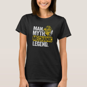 Camiseta Hombre Mente Mitos Leyenda Mecánica Hombre Garage 