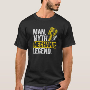 Camiseta Hombre Mente Mitos Leyenda Mecánica Hombre Garage